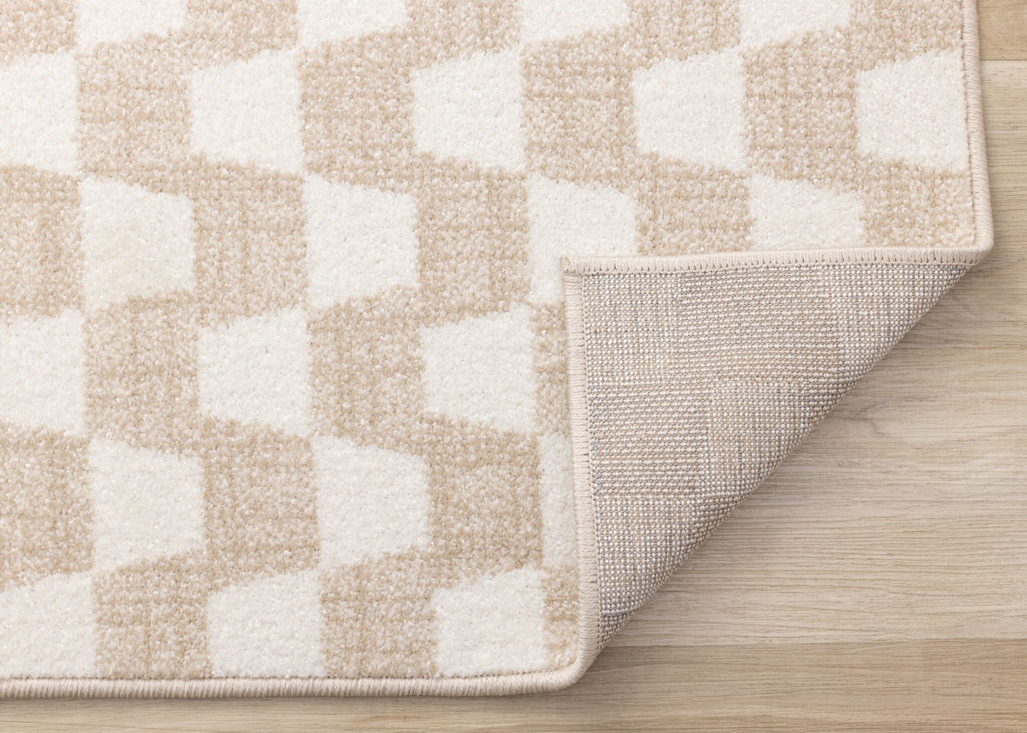 Gentle Wave 6'7"" x 9'10" Wavy Line Area Rug - Beige, Cream