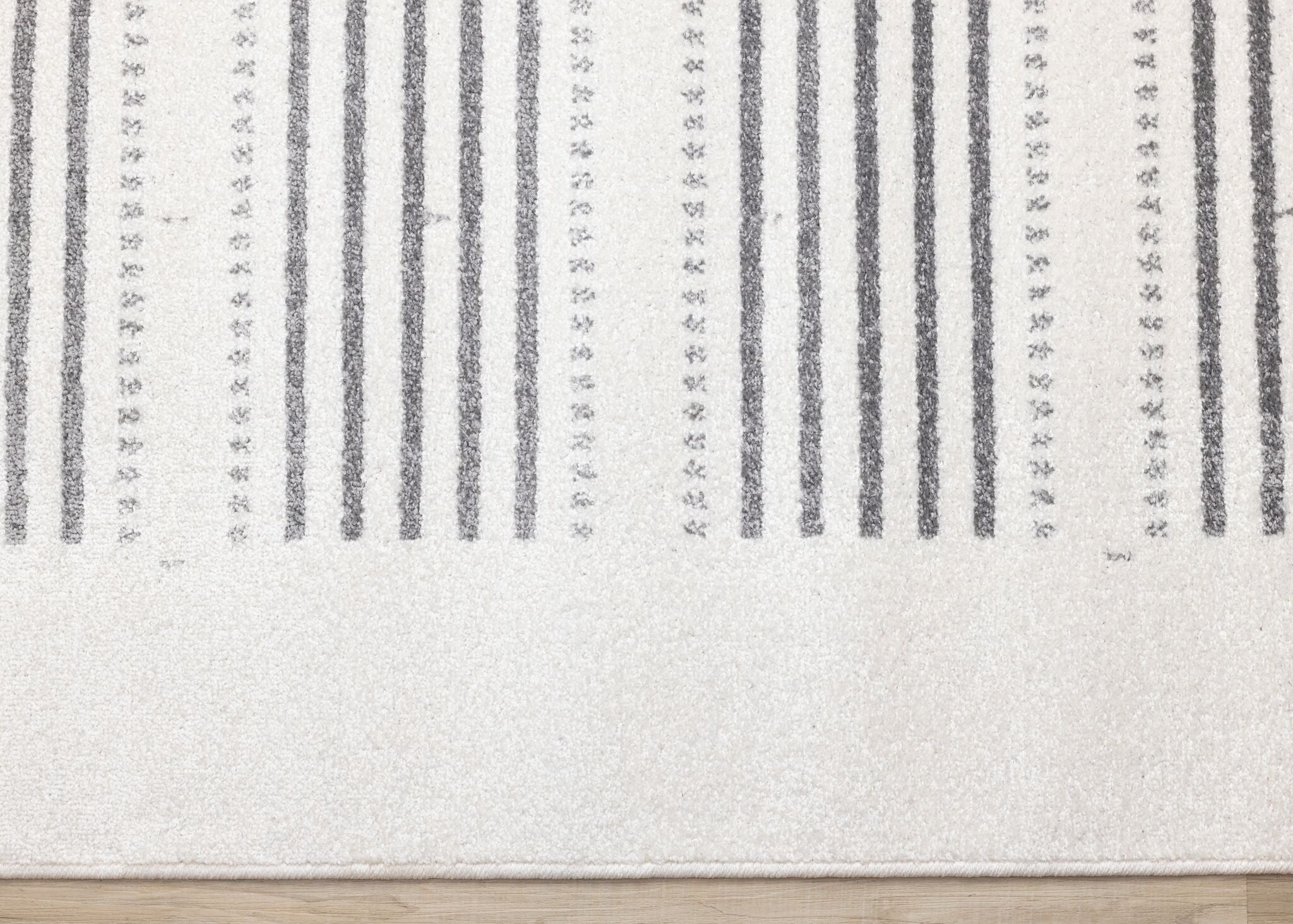 Nordic Stripes 5'3" x 7'7" Striped Lines Area Rug - Grey