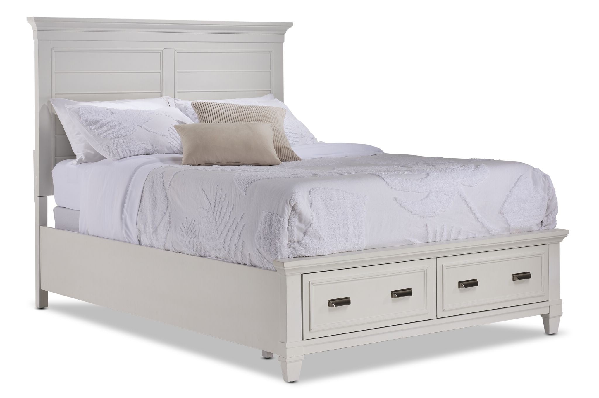 Charleston 6 - Piece King Storage Bedroom Package - Dove White