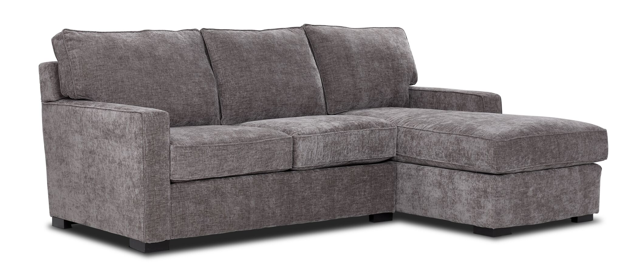 Charlotte 2-Piece Sectional with Right-Facing Chaise - Pewter