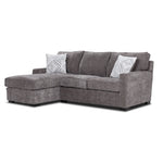 Charlotte 2-Piece Sectional with Left-Facing Chaise - Pewter