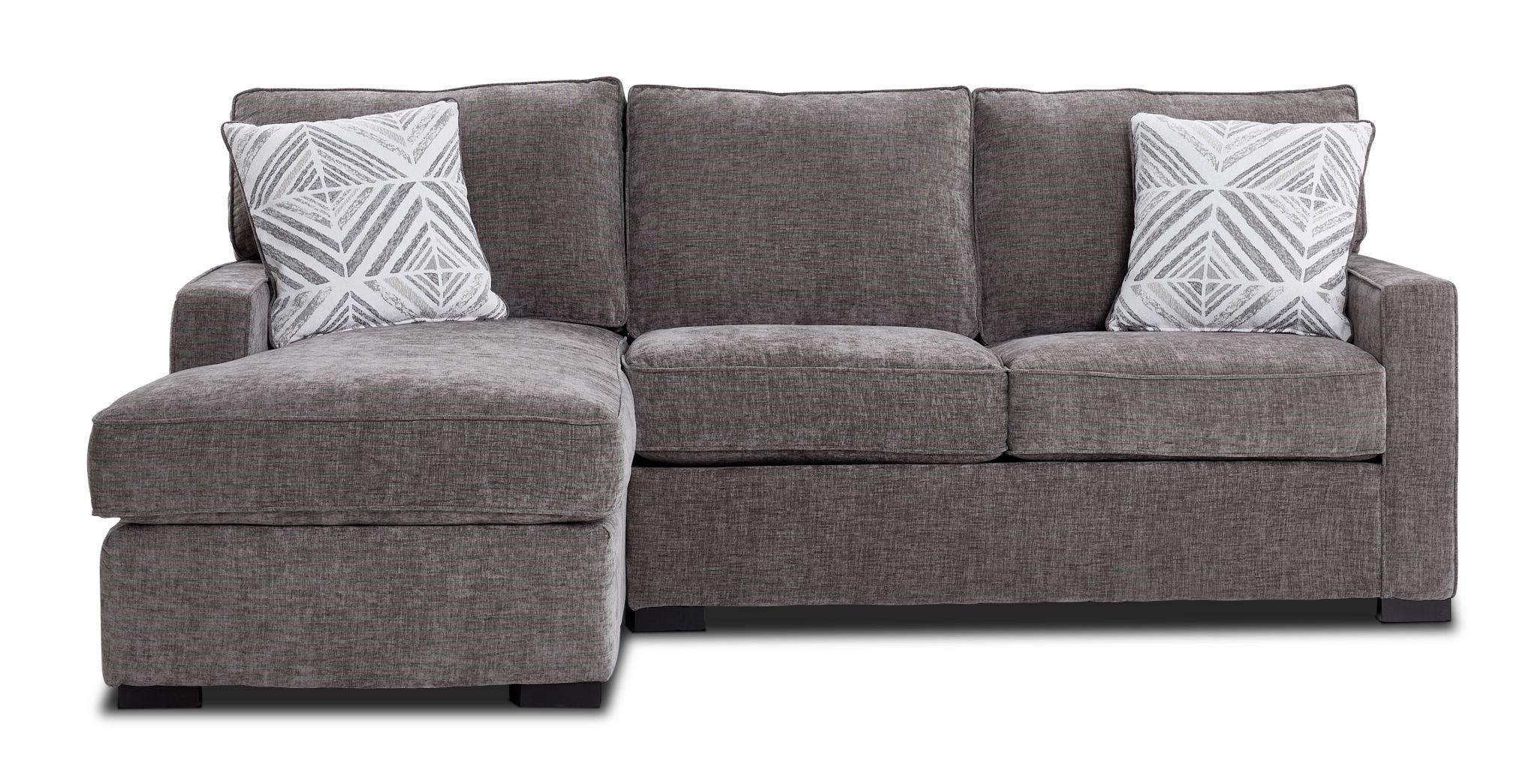 Charlotte 2-Piece Sectional with Left-Facing Chaise - Pewter
