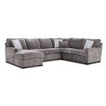 Charlotte 4-Piece Sectional with Left-Facing Chaise - Smoke