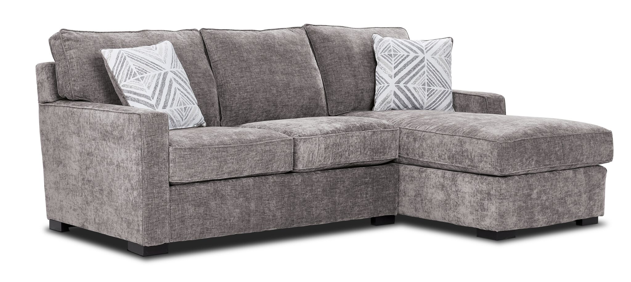 Charlotte 2-Piece Sectional with Right-Facing Chaise - Smoke