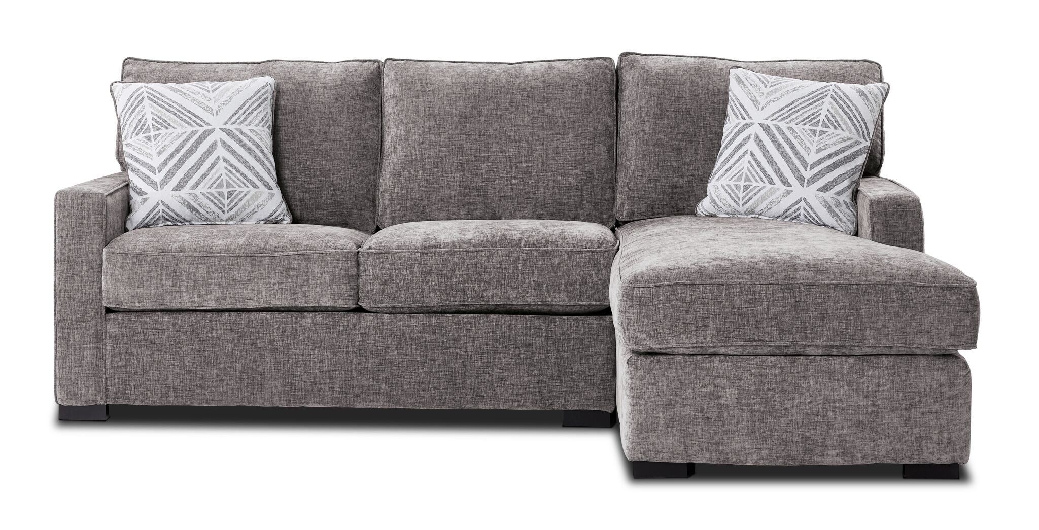 Charlotte 2-Piece Sectional with Right-Facing Chaise - Smoke