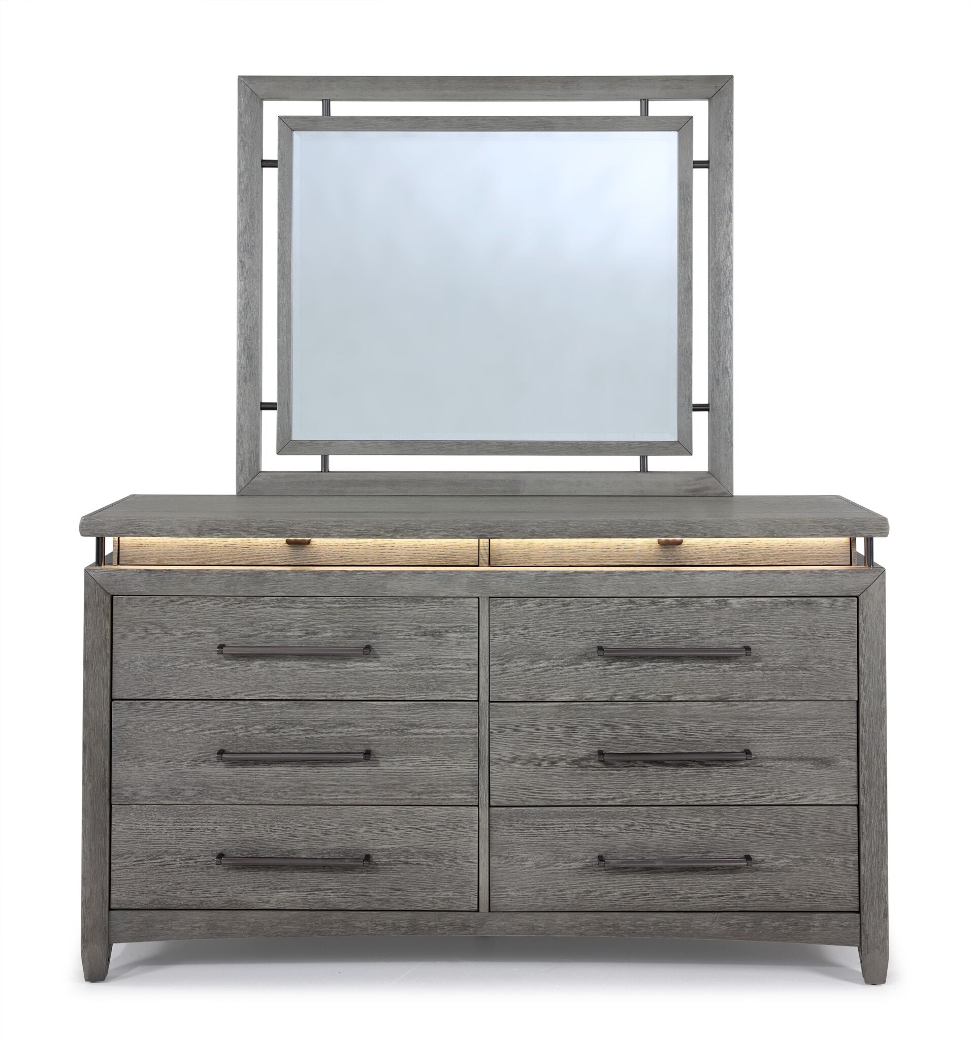 Chelsea 6-Drawer Dresser - Grey