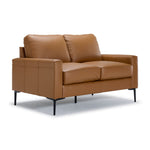 Chito Leather Loveseat - Saddle