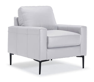 Chito Fauteuil en cuir – gris argent