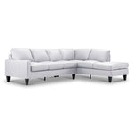 Chito Leather 2-Piece Sectional with Right Facing Chaise - Silver Grey