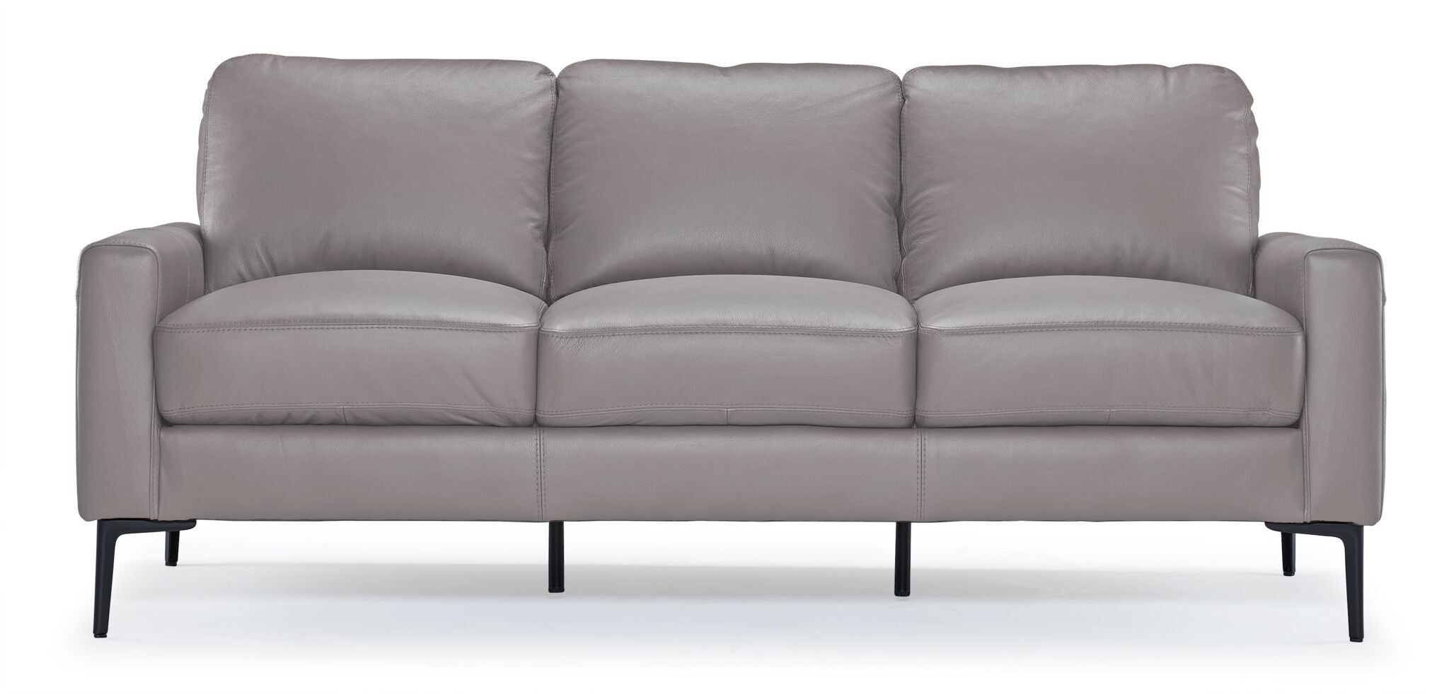 Chito Leather Sofa - Cloud Grey