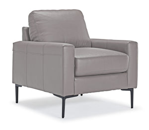 Chito Fauteuil en cuir – gris nuage