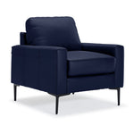 Chito Leather Chair - Navy