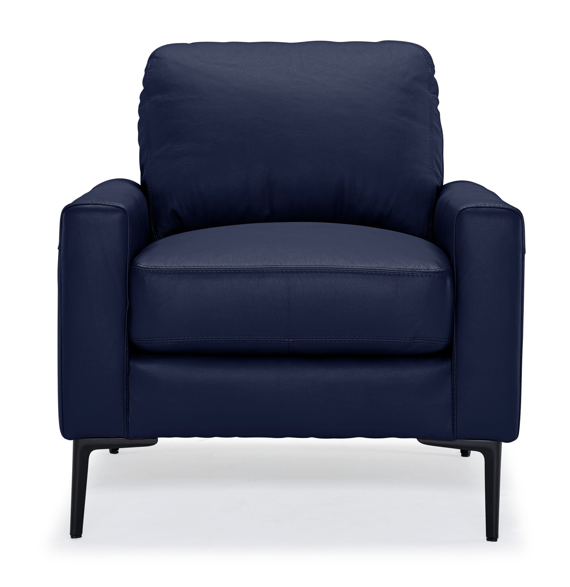 Chito Leather Chair - Navy