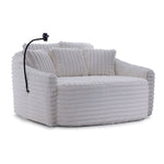 Ciara Fur Accent Chair - White