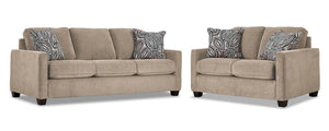 City Ens. Sofa et causeuse – ivoire