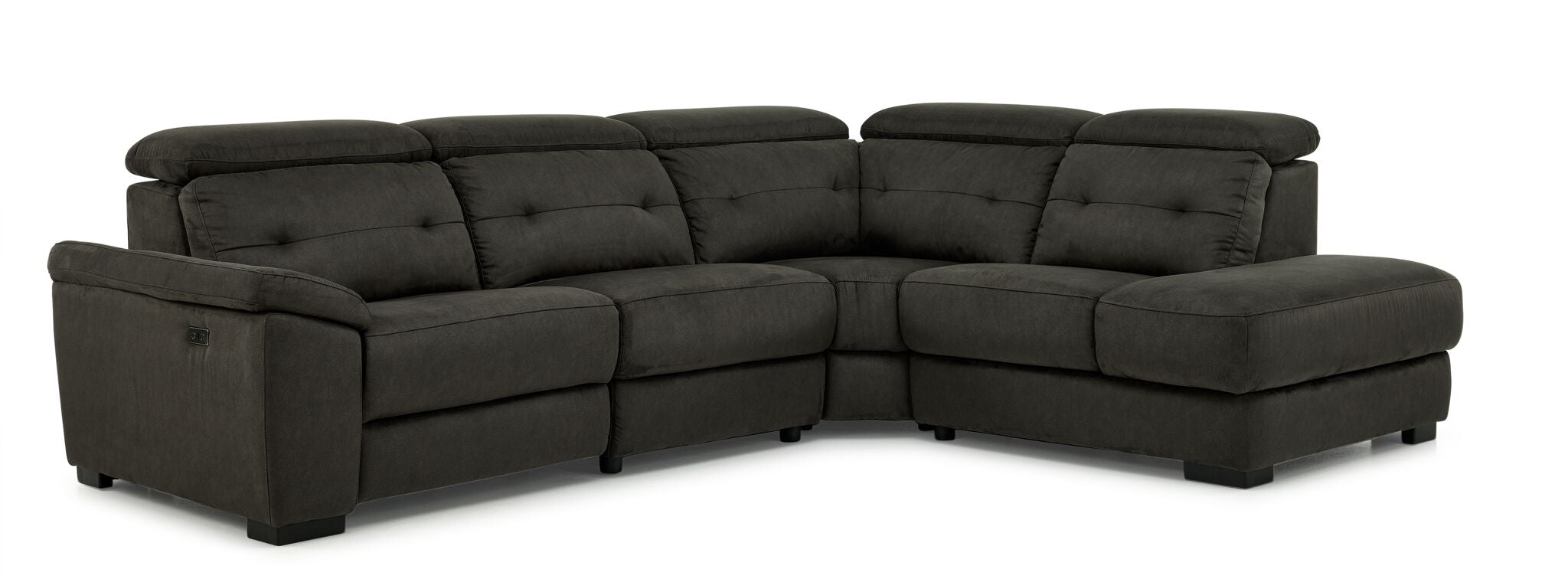 Colorado 4-Piece Power Reclining Sectional with Right-Facing Chaise - Graphite