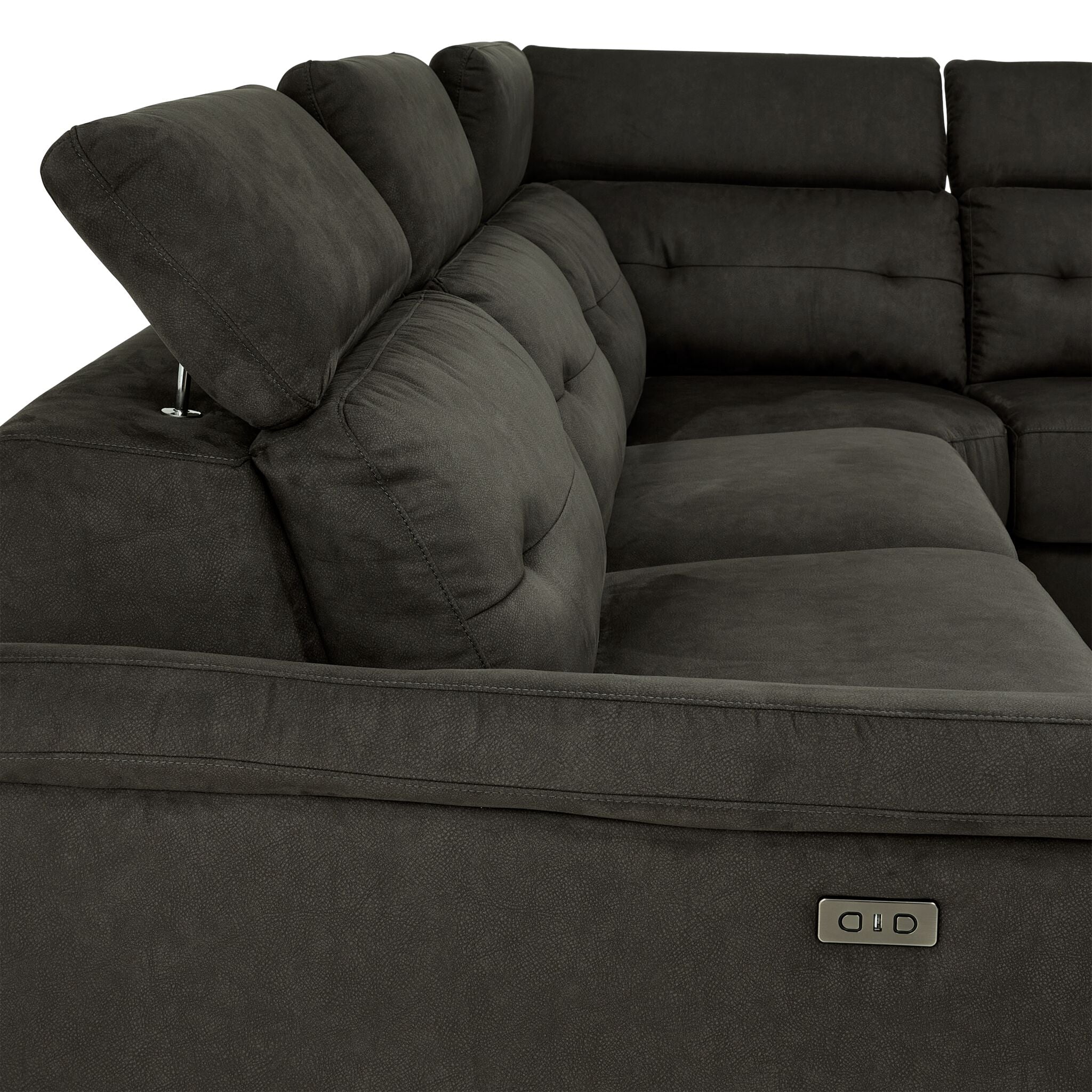 Colorado 4-Piece Power Reclining Sectional with Right-Facing Chaise - Graphite
