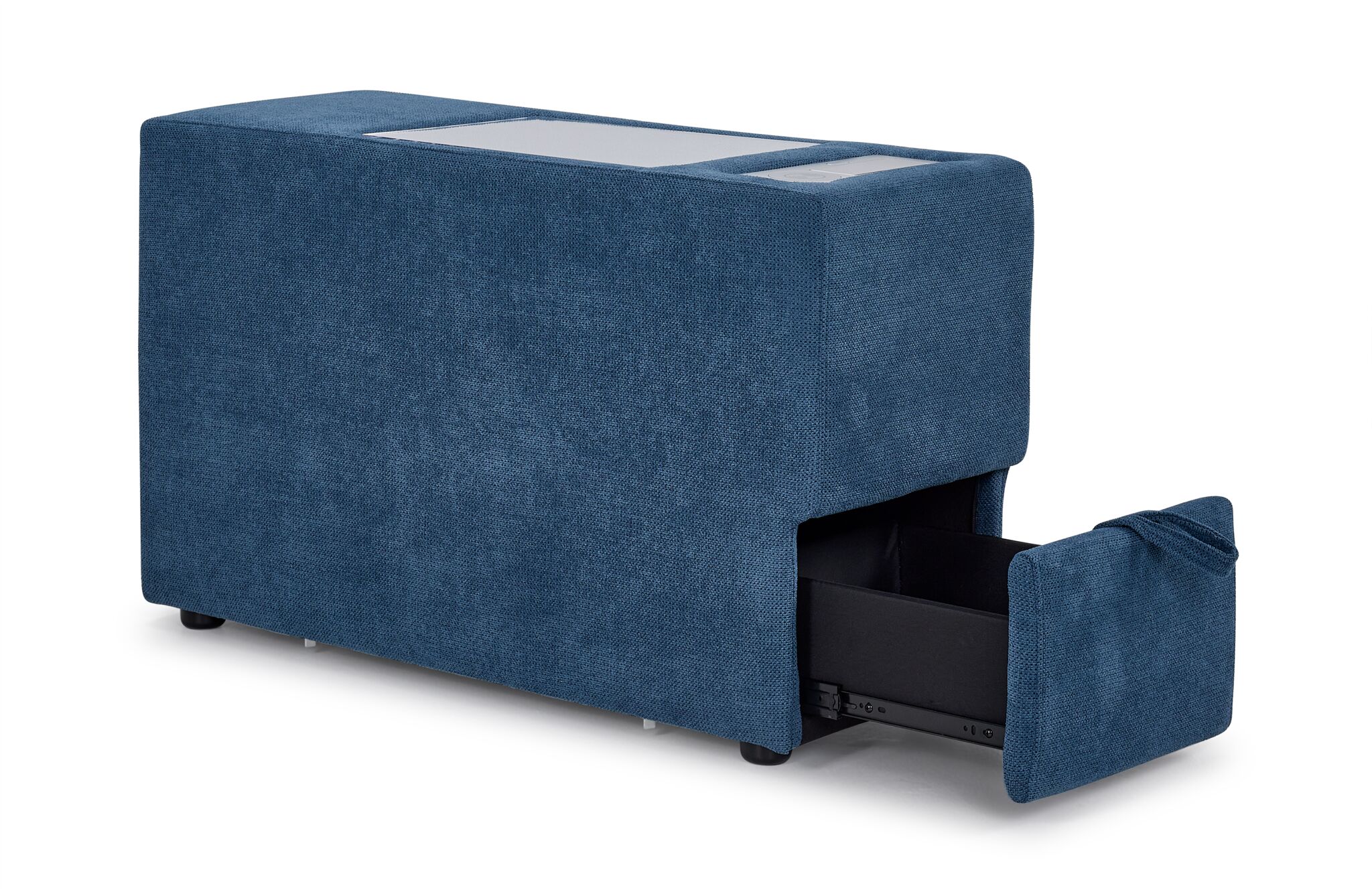 Feeling Connected - Connex 6-Piece Modular Sectional with Drawer Console - Blue