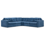 Feeling Connected - Connex 5-Piece Modular Sectional - Blue