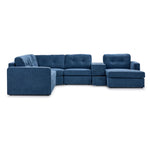 Feeling Connected - Connex 6-Piece Modular Sectional with Drawer Console - Blue