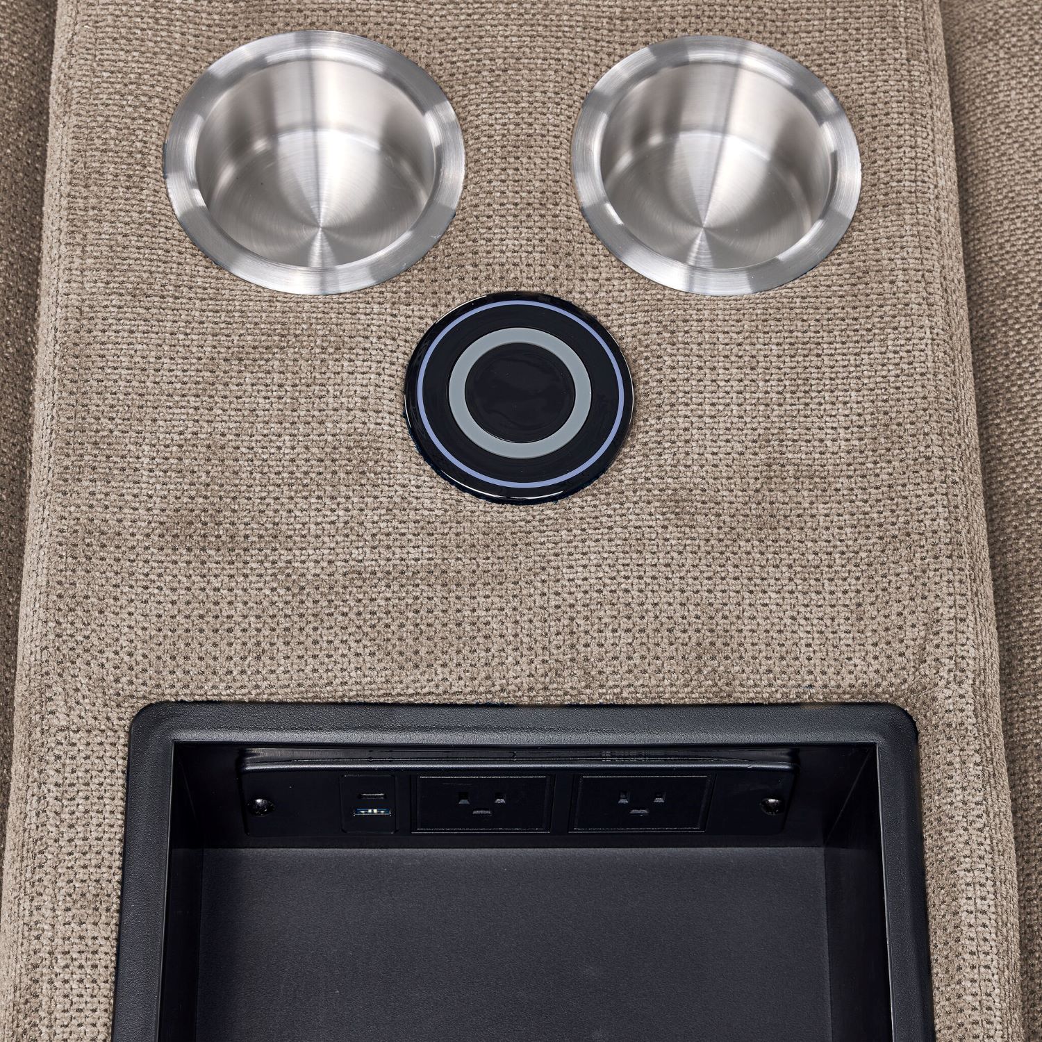 Feeling Connected - Connex 6-Piece Modular Sectional with Storage Console - Beige