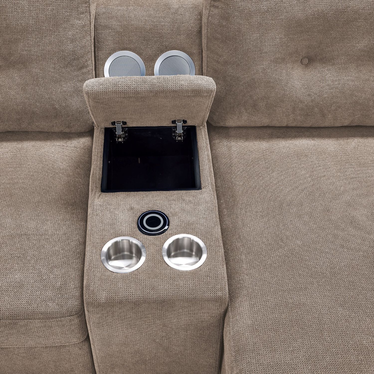 Feeling Connected - Connex 6-Piece Modular Sectional with Storage Console - Beige