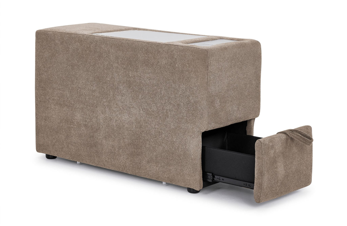 Feeling Connected - Connex 6-Piece Modular Sectional with Drawer Console - Beige