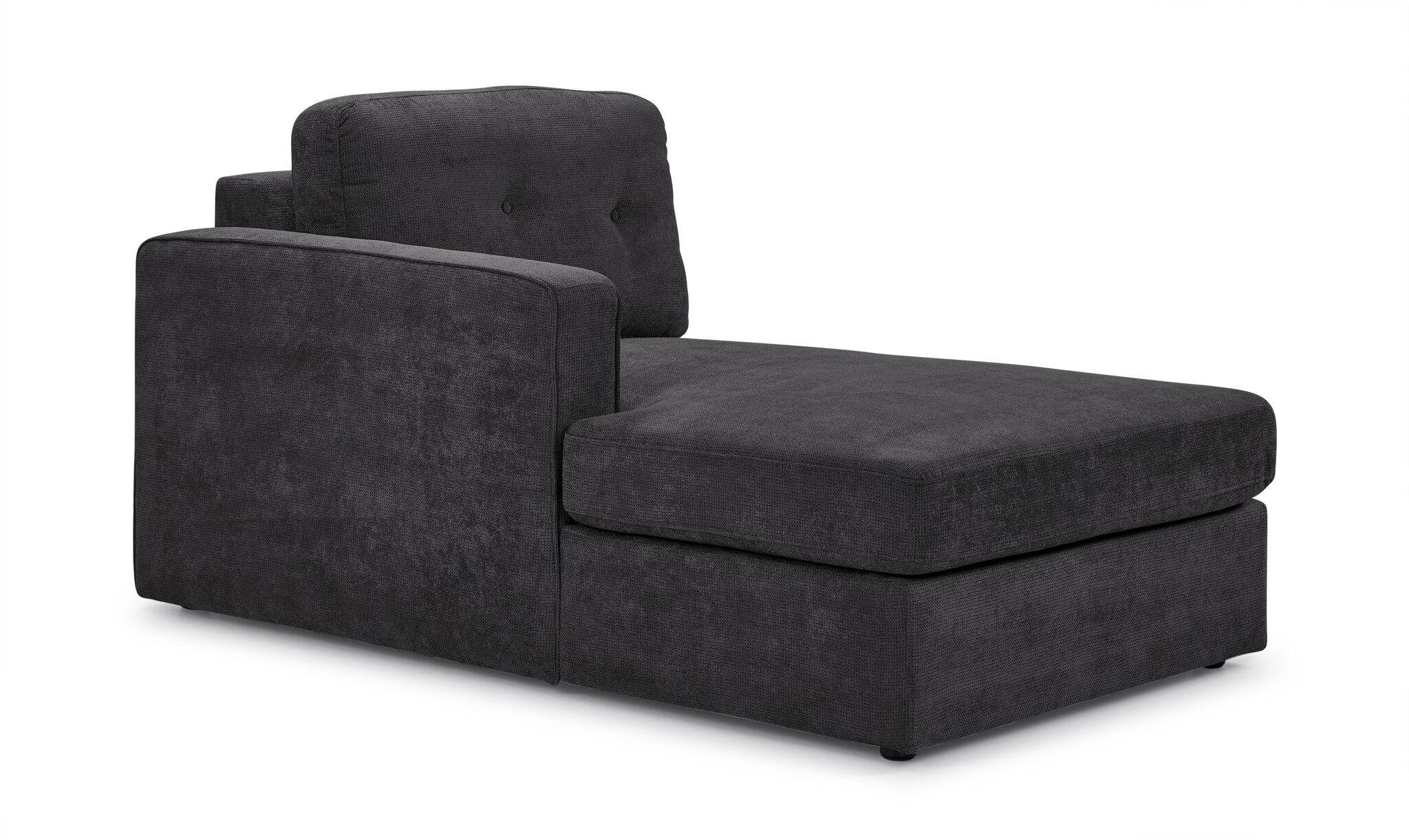 Feeling Connected - Connex 3-Piece Modular Sectional with Chaise and Drawer Console - Dark Grey