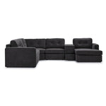 Feeling Connected - Connex 6-Piece Modular Sectional with Drawer Console - Dark Grey