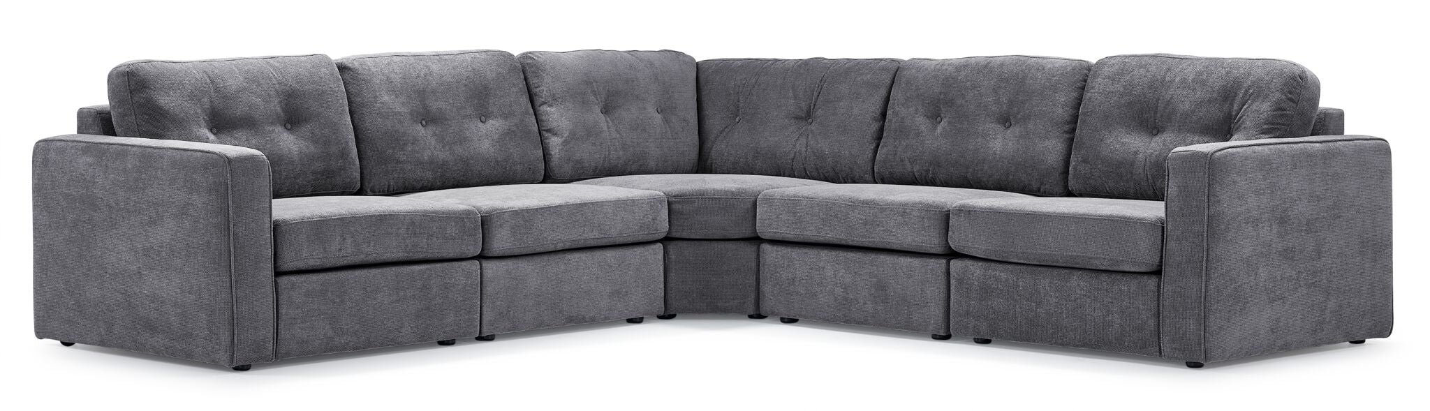 Feeling Connected - Connex 5-Piece Modular Sectional - Light Grey