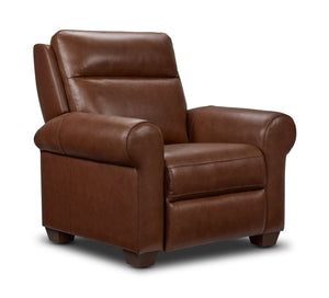 Conrad Fauteuil inclinable électrique à double inclinaison en cuir – brun foncé