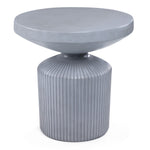 Crete Indoor/Outdoor Concrete End Table - Weathered Grey