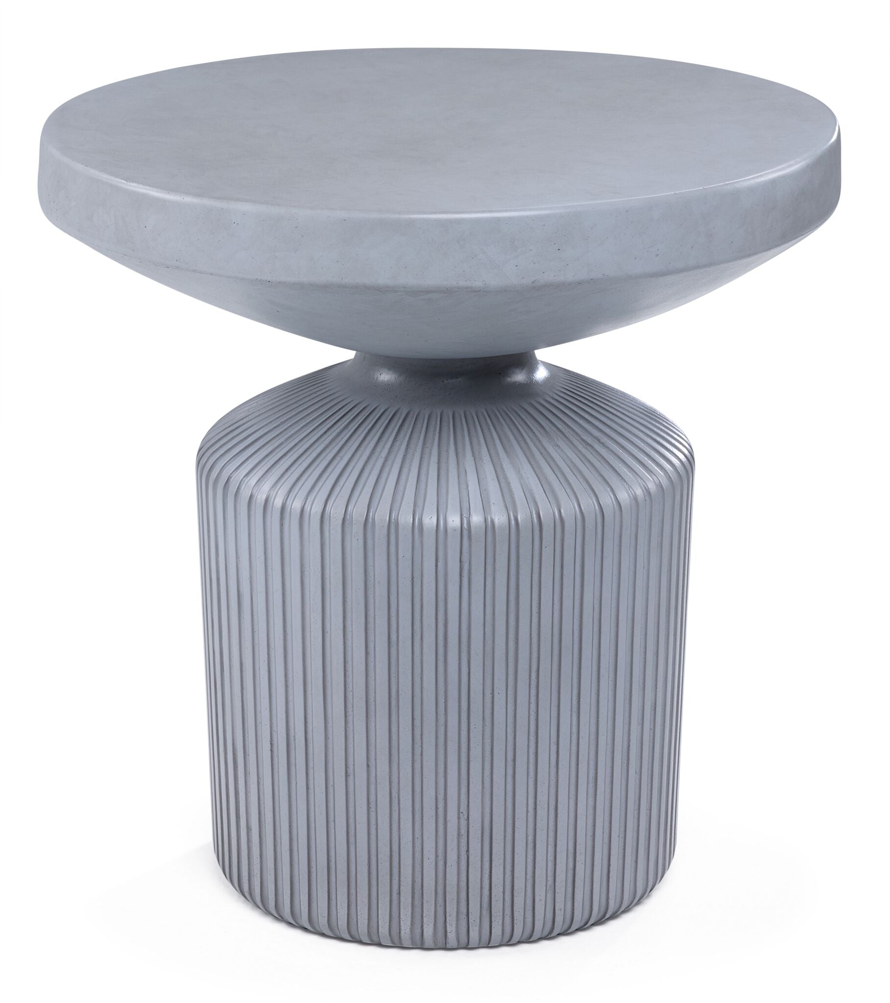 Crete Indoor/Outdoor Concrete End Table - Weathered Grey