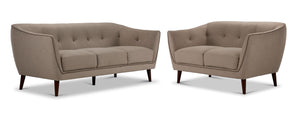 Daphne Ens. Sofa et causeuse - beige