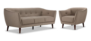 Daphne Ens. Sofa et fauteuil - beige