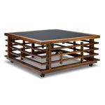 Darwin 42" Coffee Table -Glass, Espresso