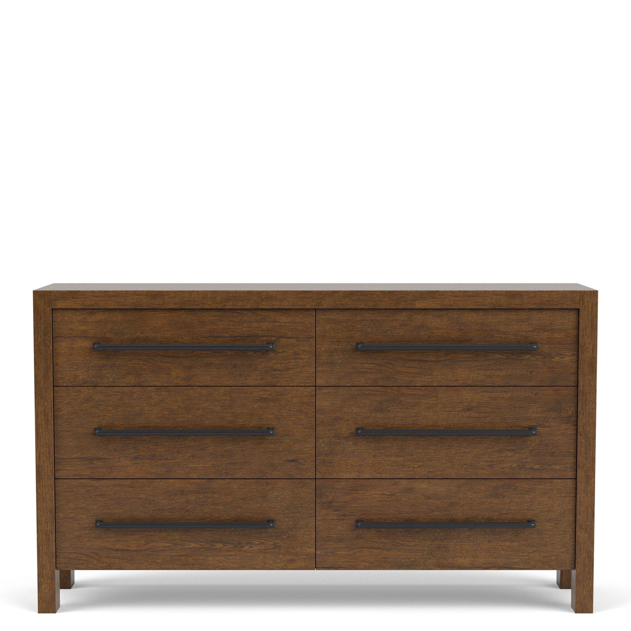 Davie 6-Drawer Dresser - Whiskey Barrel Oak