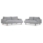 Dianna II Sofa and Loveseat Set - Grey