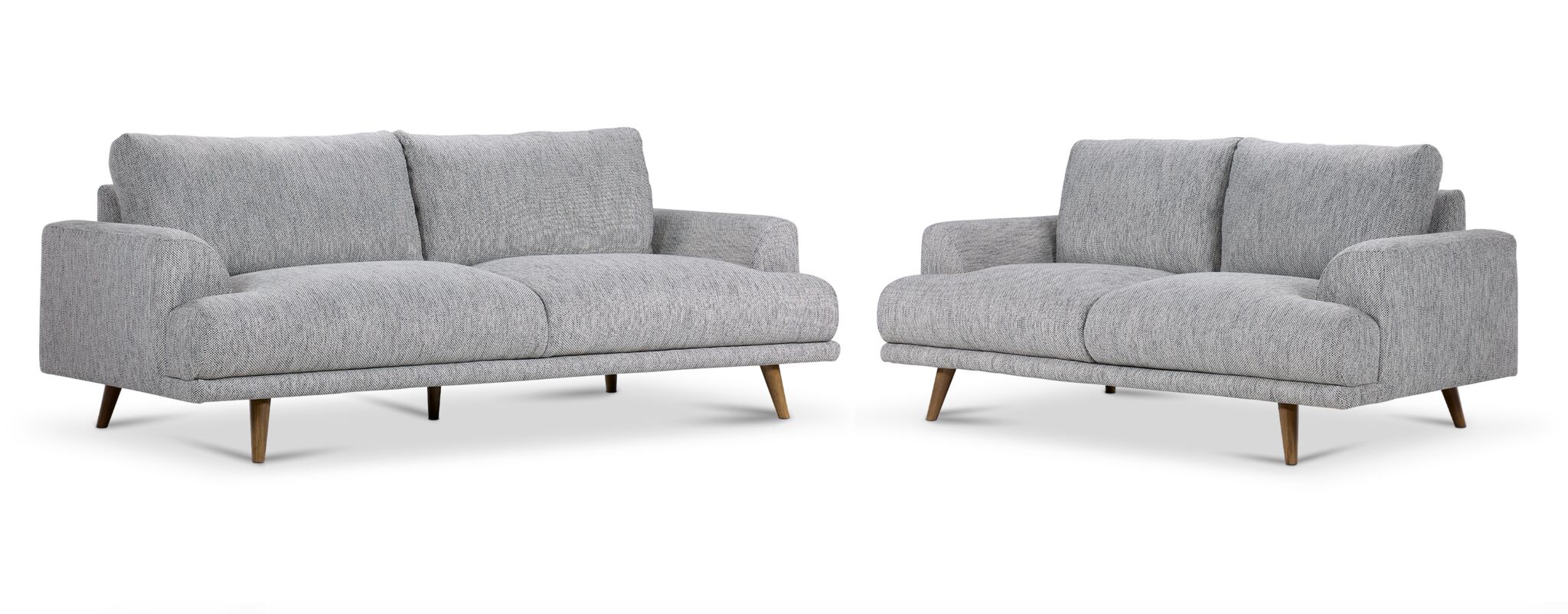 Dianna II Sofa and Loveseat Set - Grey