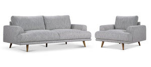 Dianna II Ens. Sofa et fauteuil - gris