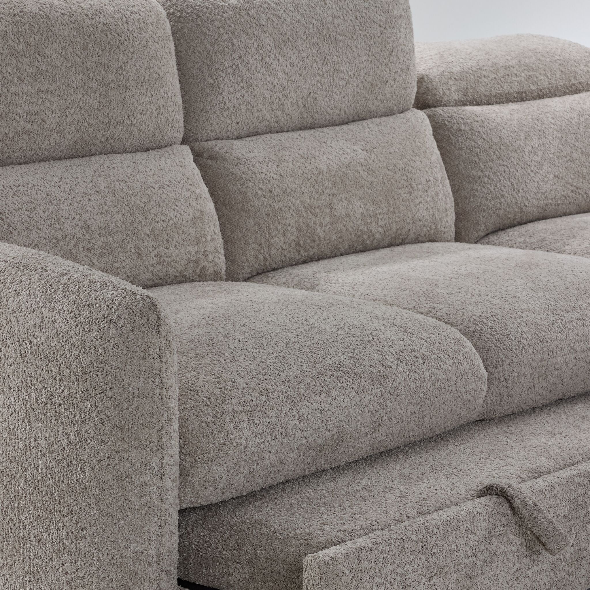Dolly 2-Piece Sectional with Pop-Up Bed - Beige