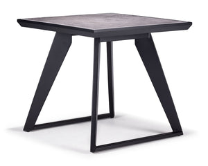 Drake Table de bout 21,75 po - noir, gris