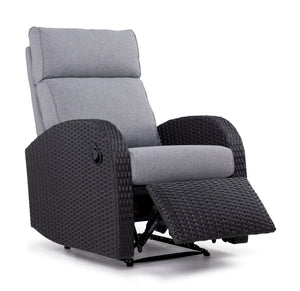 Drexel Fauteuil inclinable de jardin - gris, noir