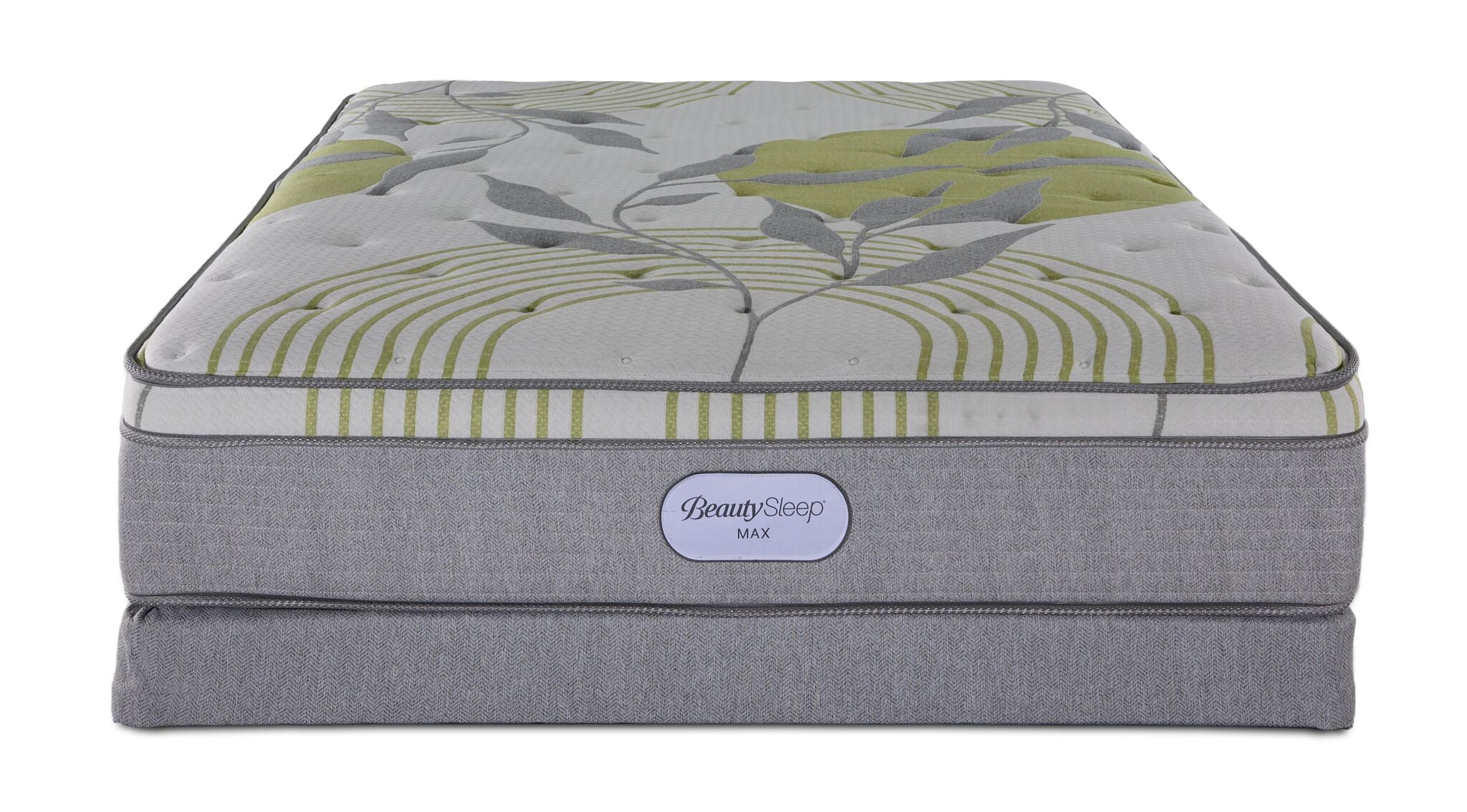 In Full Bloom - BeautySleep Max Drift Euro Top Medium Queen Mattress and Low Profile Boxspring Set