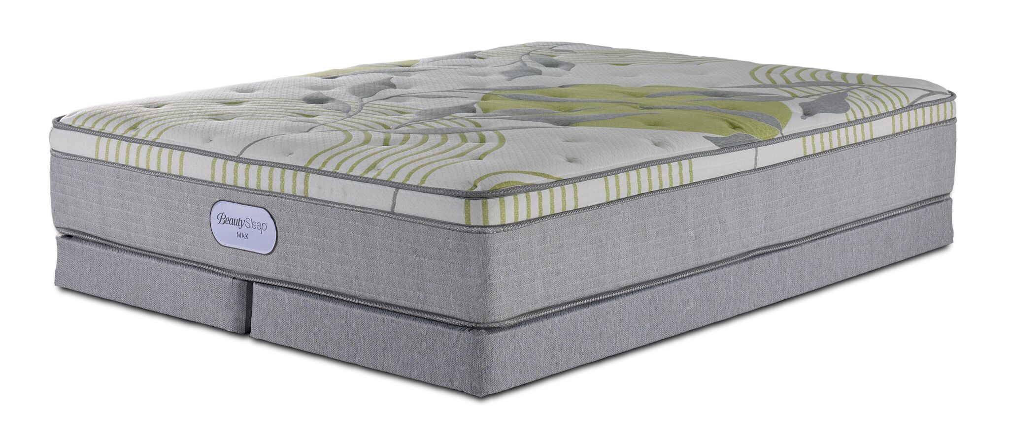 In Full Bloom - BeautySleep Max Drift Euro Top Medium King Mattress and Low Profile Split Boxspring Set