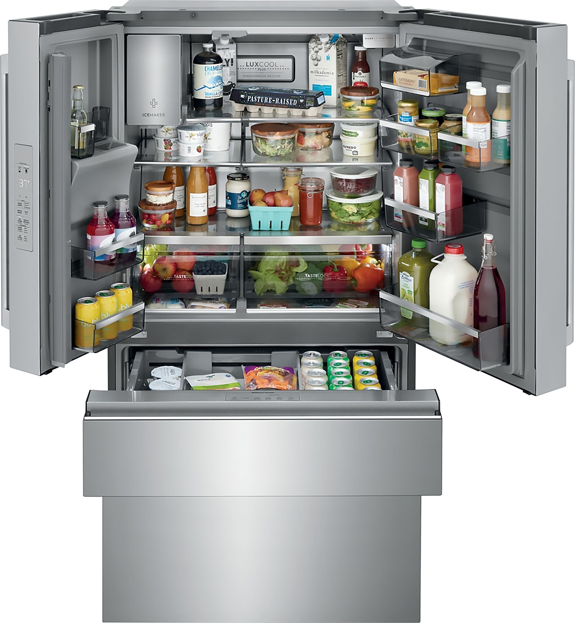 Electrolux 36" 21.4 Cu. Ft. Stainless Steel 4-Door French Door Refrigerator - ERMC2295AS