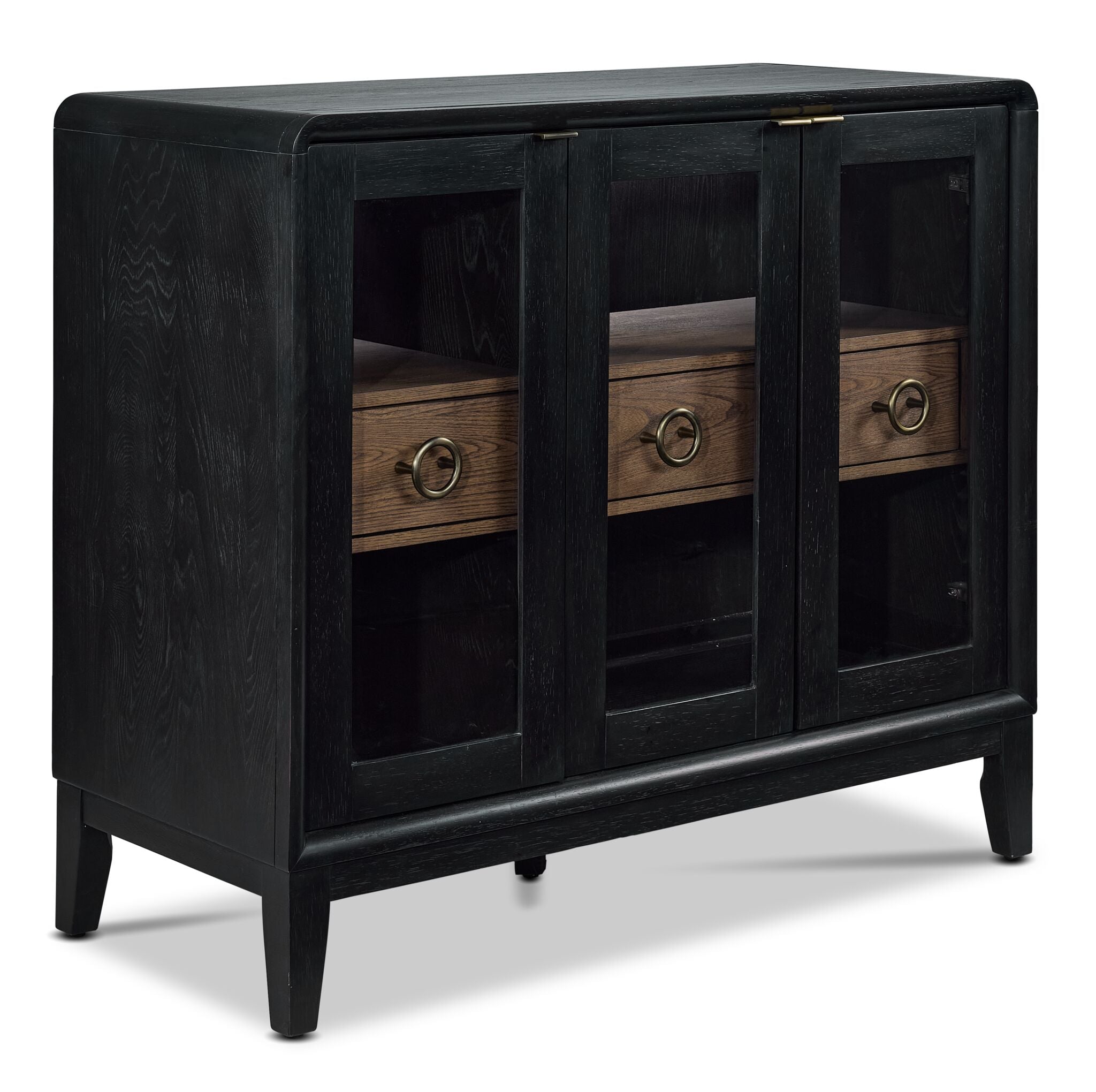 In Harmony - Elure Glass Door Server - Peppercorn