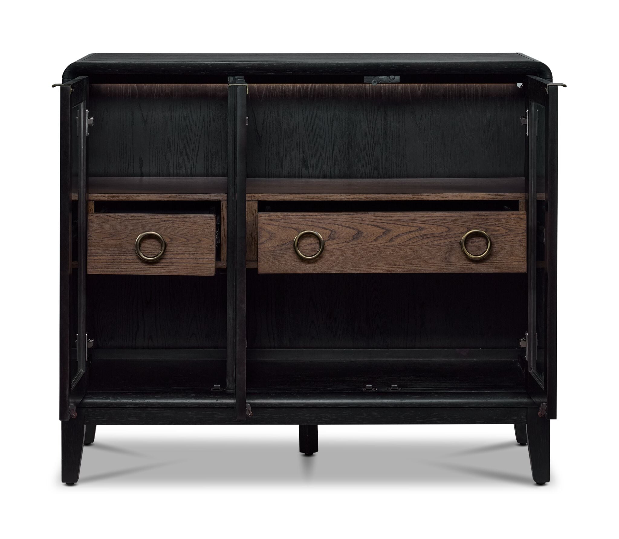 In Harmony - Elure Glass Door Server - Peppercorn