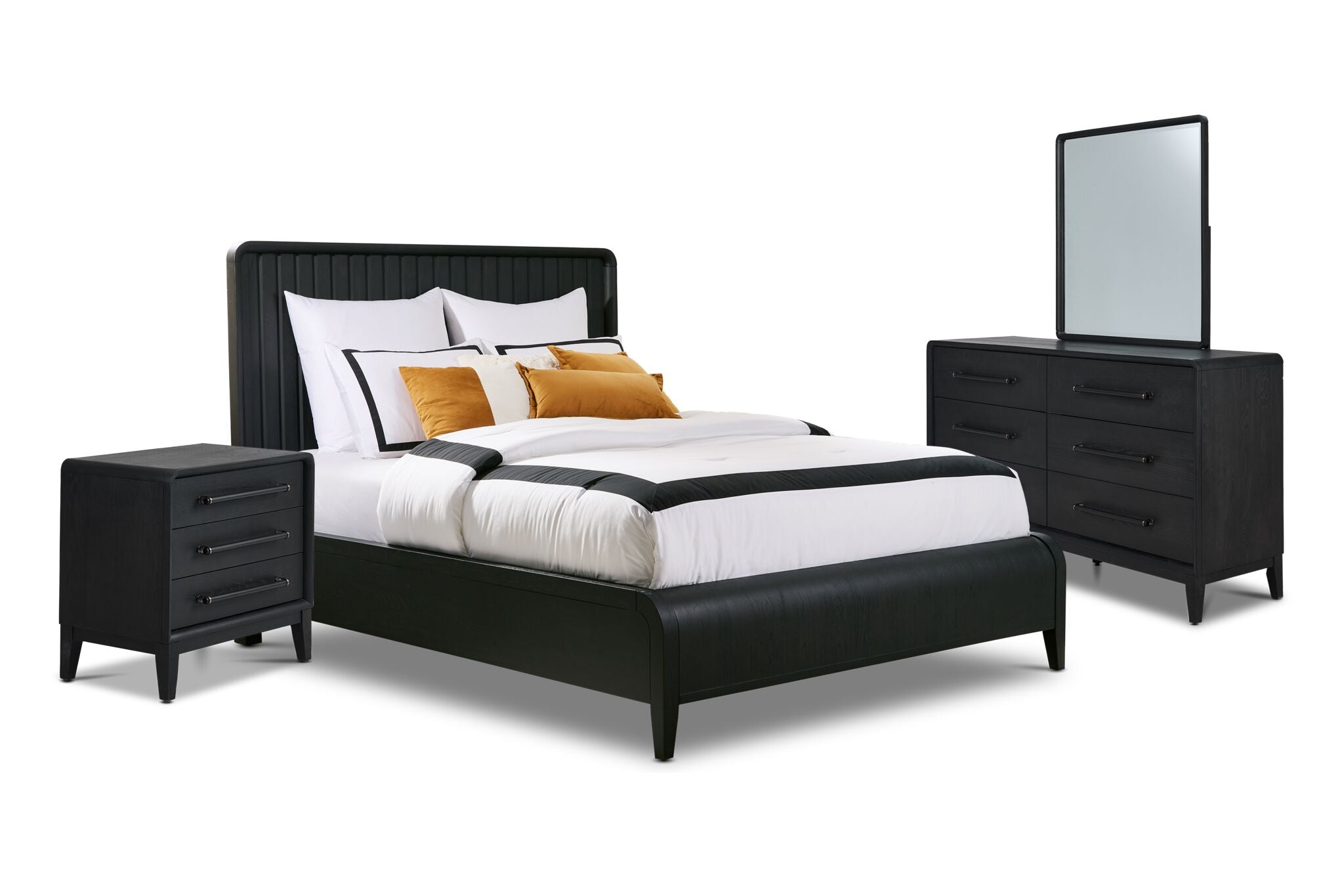 In Harmony - Elure 6 - Piece Queen Waterfall Panel Bedroom Set - Peppercorn