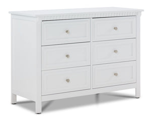 Emery Bureau à 6 tiroirs – blanc